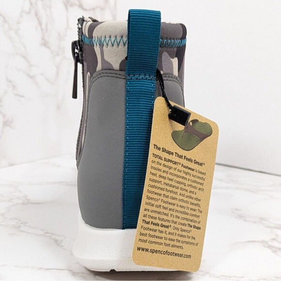 NEW REVITALIGN Women's Paddock Ankle Boot Grey Camo 6 WIDE Spenco - Picture 5 of 8